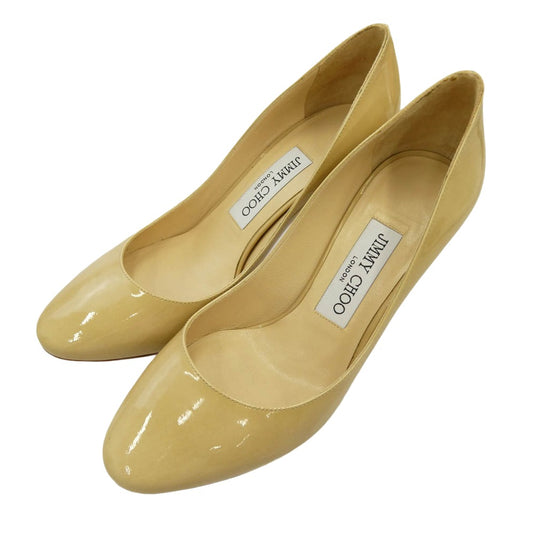 JIMMY CHOO ジミーチュウ エナメル ハイヒール パンプス ベージュ系 36【中古】