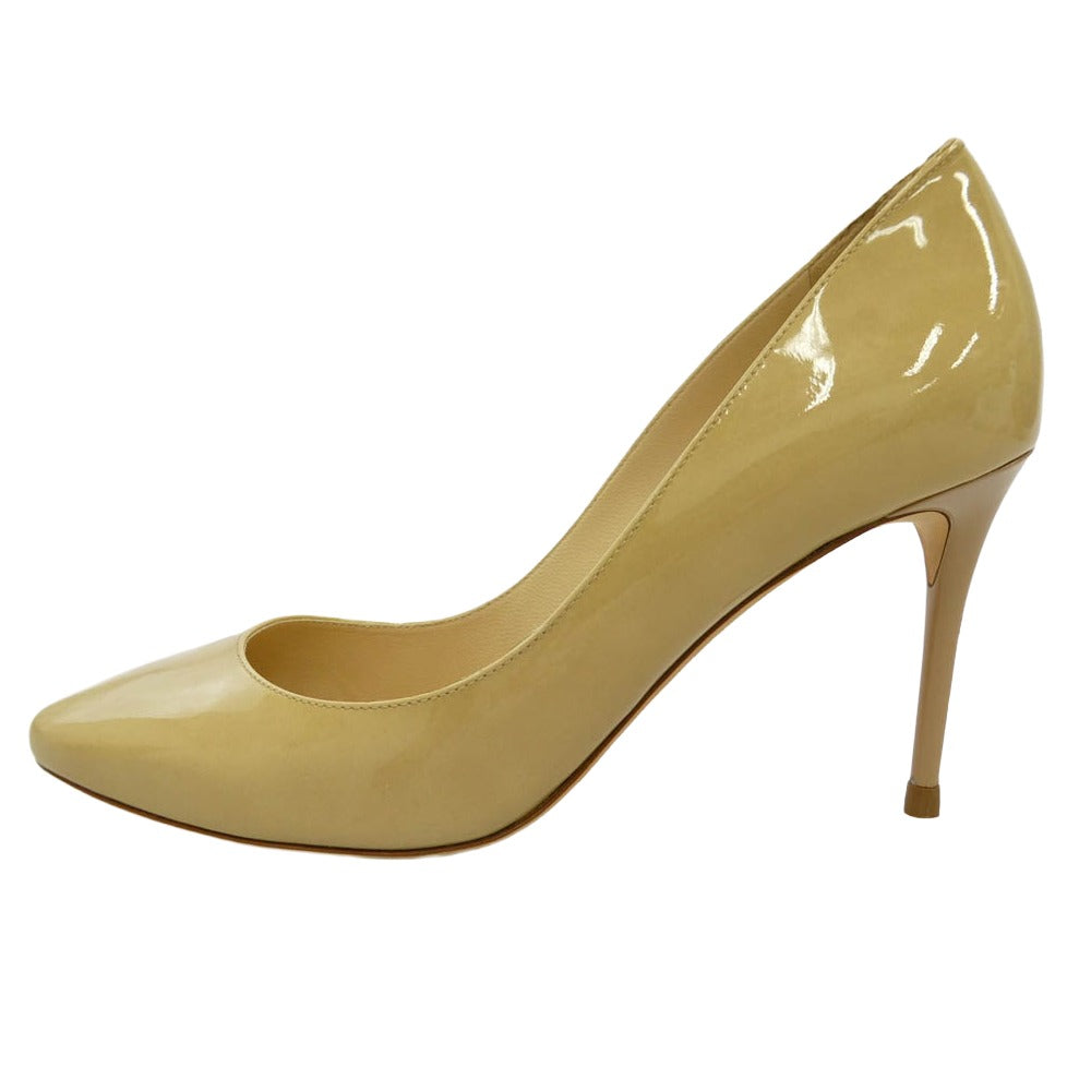 JIMMY CHOO ジミーチュウ エナメル ハイヒール パンプス ベージュ系 36【中古】