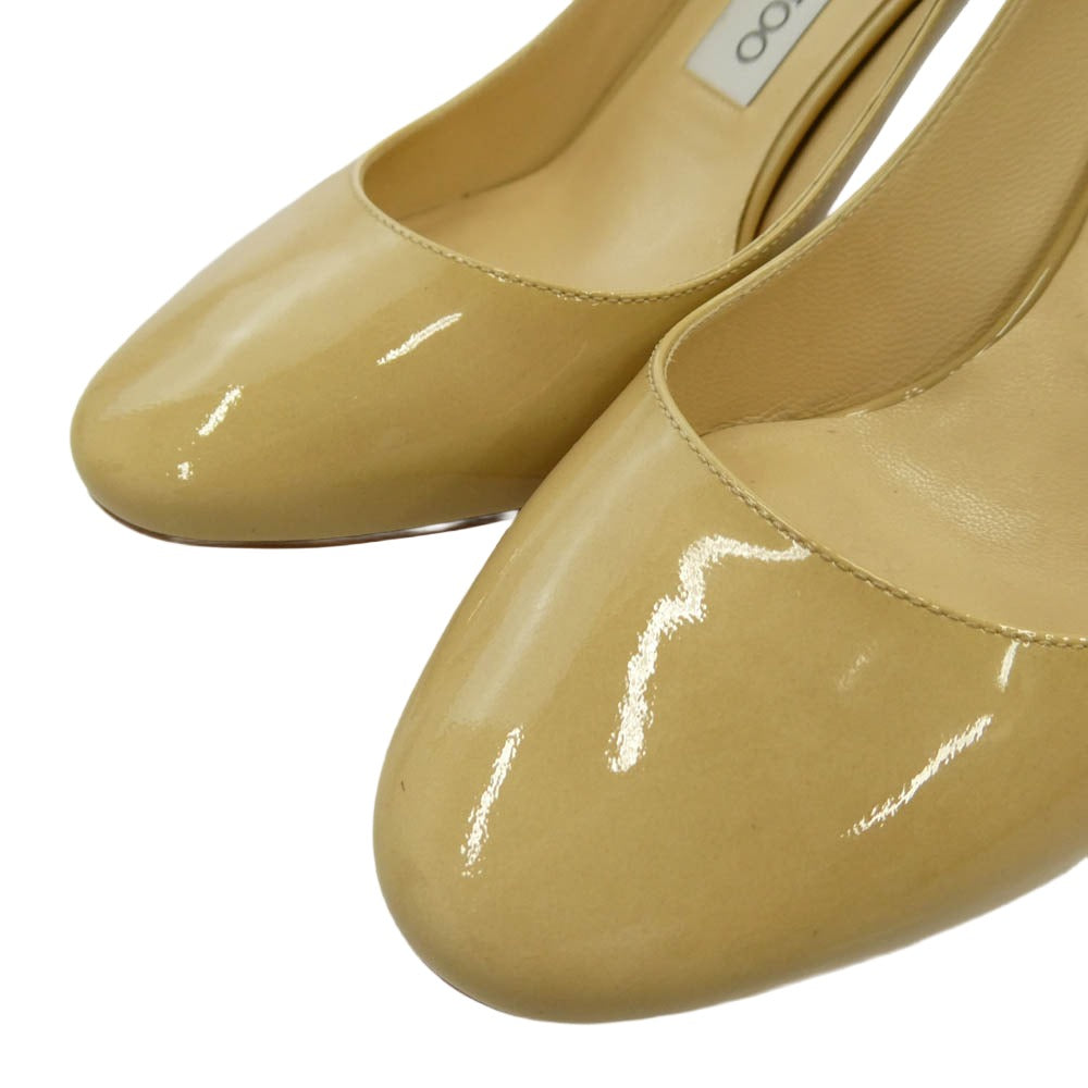 JIMMY CHOO ジミーチュウ エナメル ハイヒール パンプス ベージュ系 36【中古】