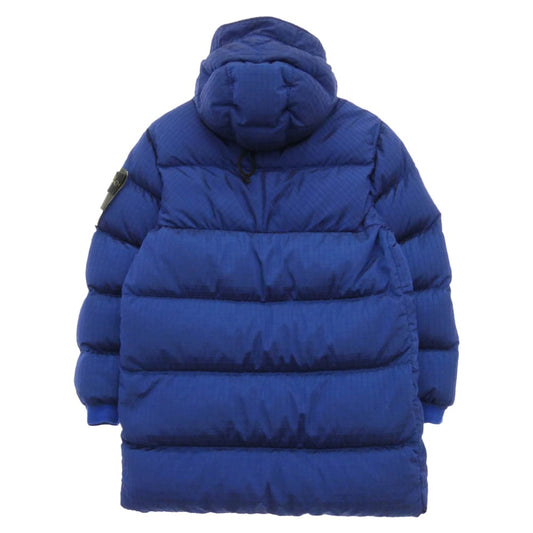 STONE ISLAND ストーンアイランド 791571432 【フェイクバスターズ鑑定済】MACRO RIPSTOP NYLON METAL IN ECONYL REGENERATED NYLON DOWN-TC JACKET ロング ダウンコート ブルー系 S【中古】
