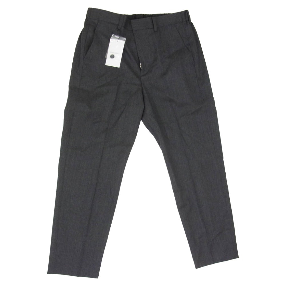SOPHNET. ソフネット 25AW SPNT-252001 FLANNEL WOOL SHIRRING SLIM-FIT SLACKS CHARCOAL GRAY フランネル ウール スリムフィット スラックス パンツ チャコール系 2【新古品】【未使用】【中古】