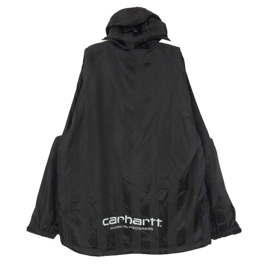 F.C.R.B. エフシーアールビー Carhartt カーハート 26SS FCRB-260121 × Carhartt WIP WARM-UP JACKET カーハート ワークインプログレス ナイロン フーデッド ウォームアップ ジャケット ブラック系 L【新古品】【未使用】【中古】