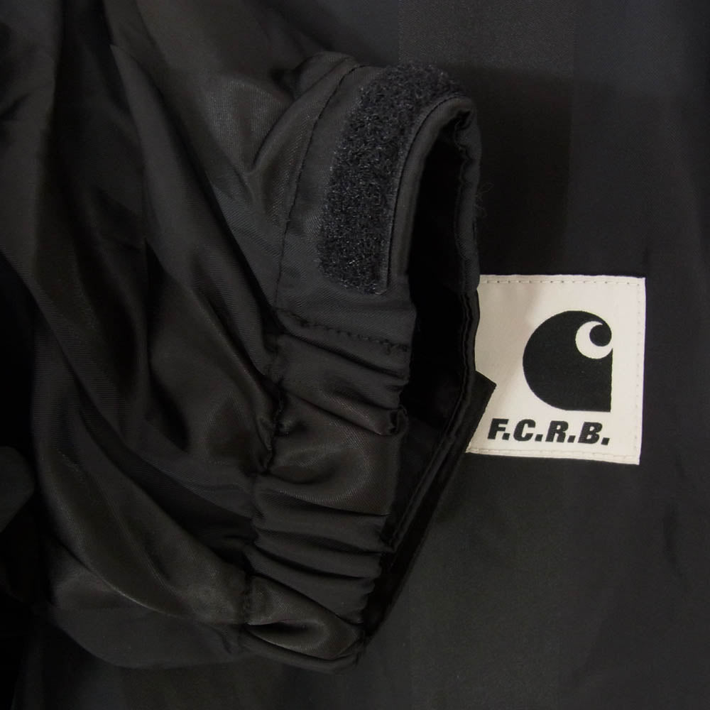 F.C.R.B. エフシーアールビー Carhartt カーハート 26SS FCRB-260121 × Carhartt WIP WARM-UP JACKET カーハート ワークインプログレス ナイロン フーデッド ウォームアップ ジャケット ブラック系 L【新古品】【未使用】【中古】