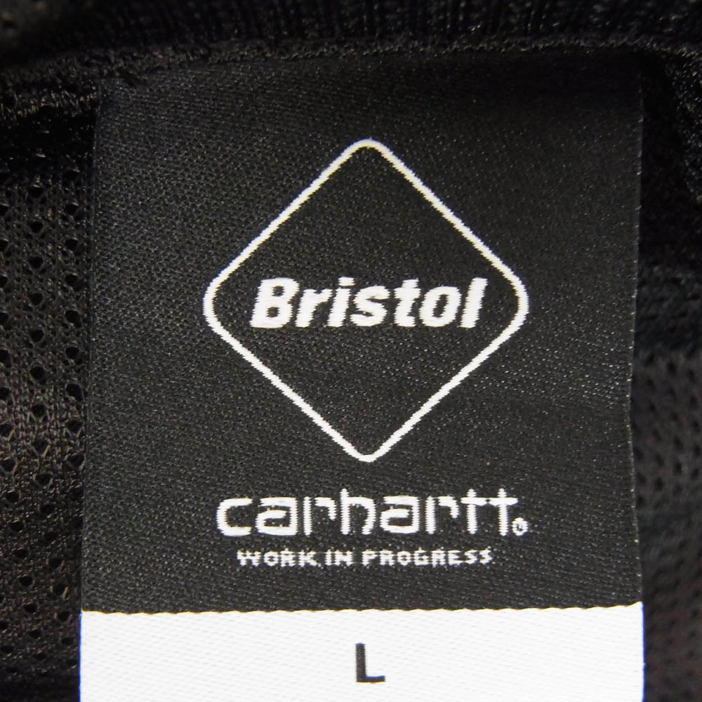 F.C.R.B. エフシーアールビー Carhartt カーハート 26SS FCRB-260121 × Carhartt WIP WARM-UP JACKET カーハート ワークインプログレス ナイロン フーデッド ウォームアップ ジャケット ブラック系 L【新古品】【未使用】【中古】