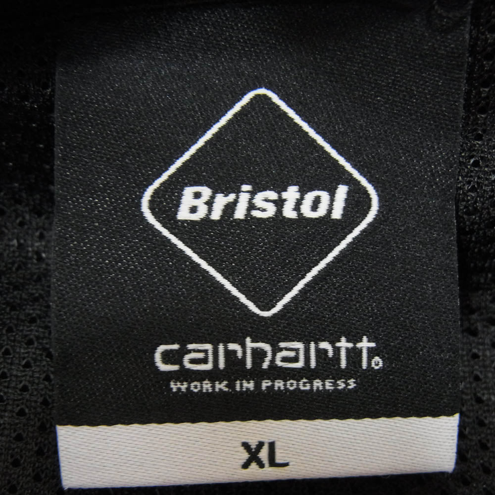 F.C.R.B. エフシーアールビー Carhartt カーハート 26SS FCRB-260121 × Carhartt WIP WARM-UP JACKET カーハート ワークインプログレス ナイロン フーデッド ウォームアップ ジャケット ブラック系 XL【新古品】【未使用】【中古】