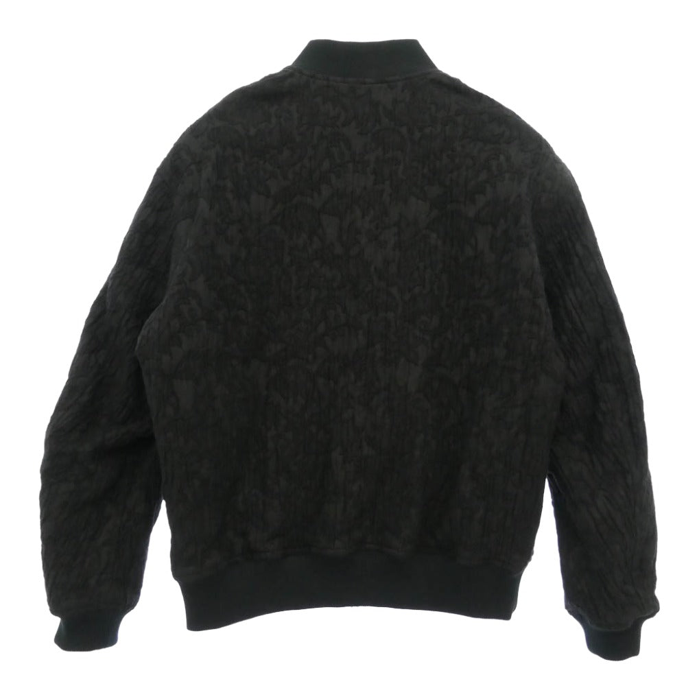 uniform experiment ユニフォームエクスペリメント 26SS UE-260022 JACQUARD SHORT BLOUSON ボタニカル 総柄 ジャカード ショート フライトブルゾン ブラック系 2【新古品】【未使用】【中古】