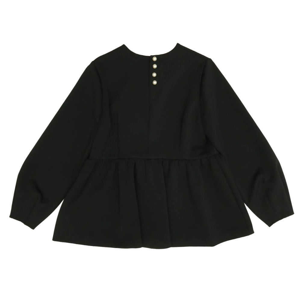 UNITED ARROWS ユナイテッドアローズ SPONGY ノーカラー パール ジャケット 3P セットアップ パンツ スラックス ブラック系 38【中古】