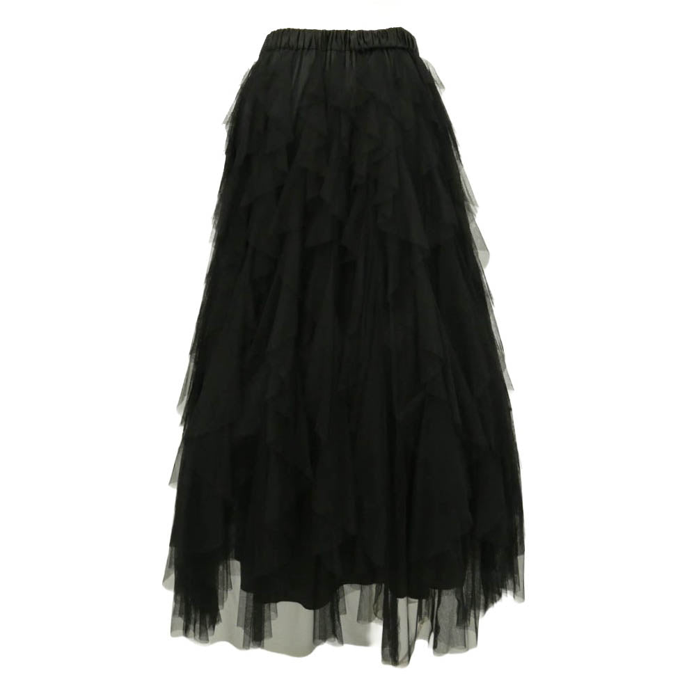 LOULOU WILLOUGHBY チュチュ チュール ロング スカート ブラック ブラック系 2【美品】【中古】
