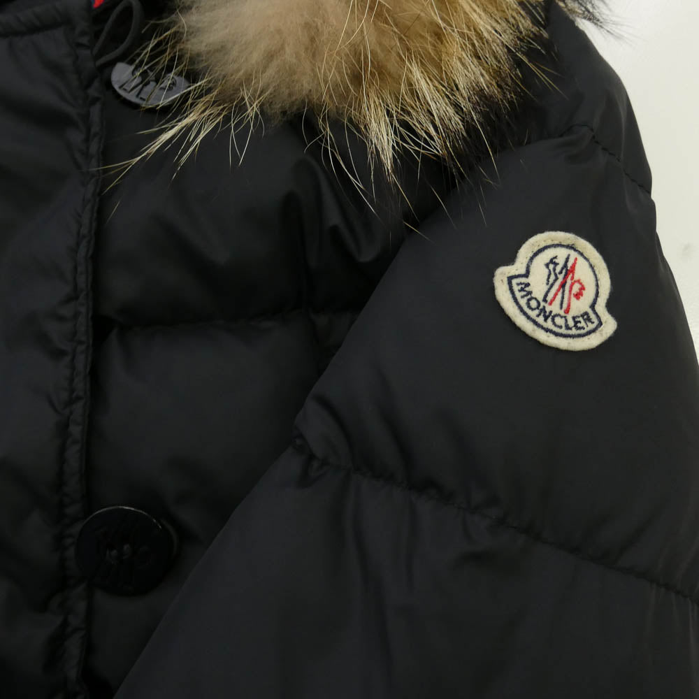 MONCLER モンクレール 49301 91 68959 MESSINA メッシーナ 着脱可能ファーフード付 ロング ダウン ジャケット ダウンコート ブラック系【中古】