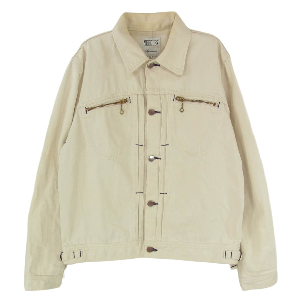 Needles ニードルス デニム コットン 日本製 トラッカー ジャケット オフホワイト系 M【中古】
