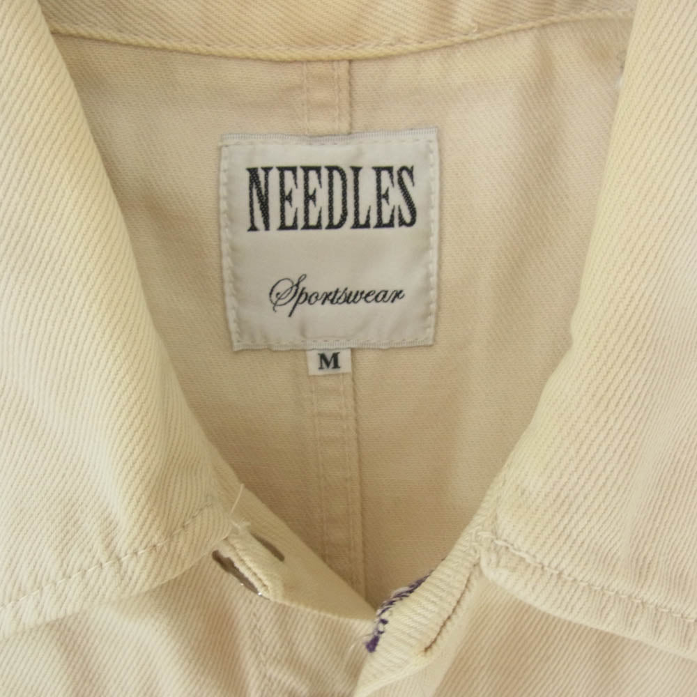Needles ニードルス デニム コットン 日本製 トラッカー ジャケット オフホワイト系 M【中古】