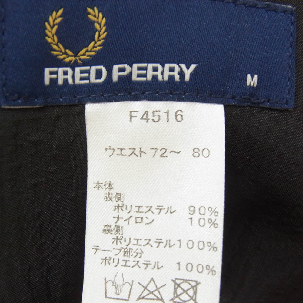 FRED PERRY フレッドペリー F4516 Corduroy Track pants コーデュロイ サイドライン トラック パンツ ブラック系 M【中古】