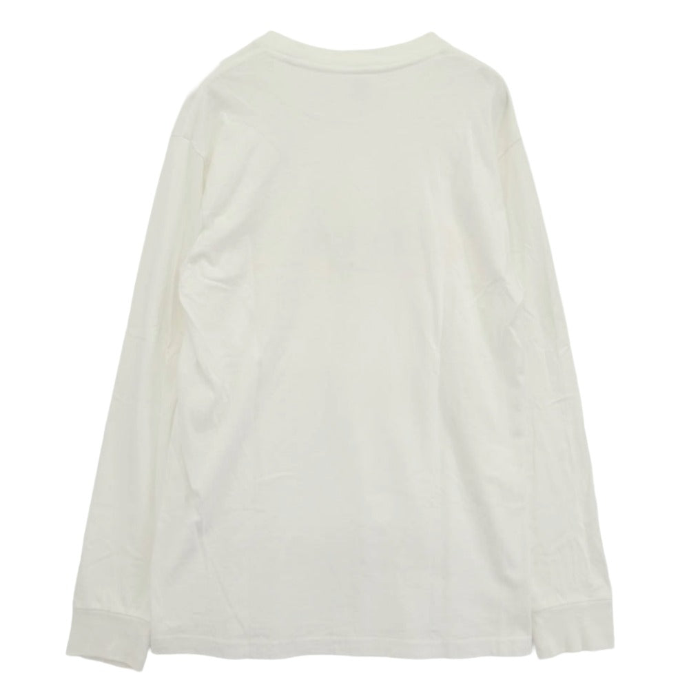 Supreme シュプリーム 18SS Ripple L/S Tee ロゴ プリント ロングスリーブ Tシャツ 長袖 カットソー ホワイト系 S【中古】
