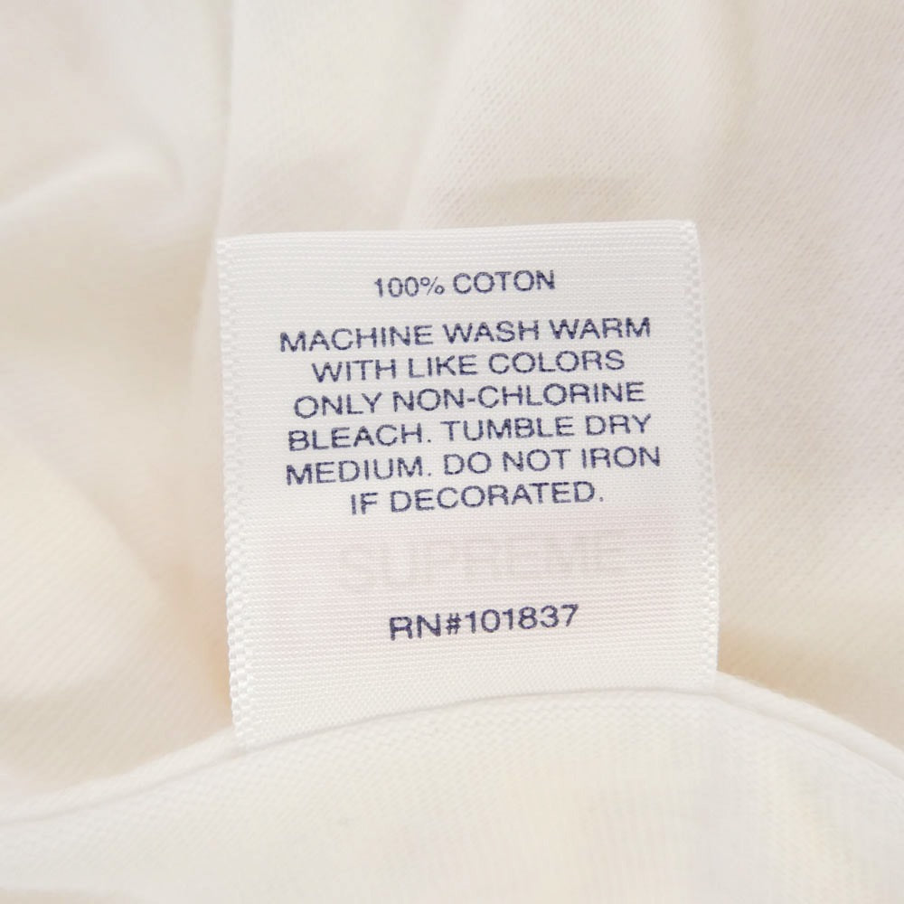 Supreme シュプリーム 18SS Ripple L/S Tee ロゴ プリント ロングスリーブ Tシャツ 長袖 カットソー ホワイト系 S【中古】