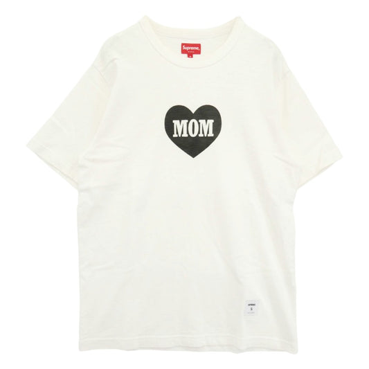 Supreme シュプリーム 18SS Mom S/S Top ハート プリント Tシャツ 半袖 カットソー ホワイト系 S【中古】