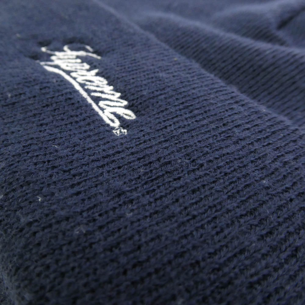 Supreme シュプリーム HYSTERIC GLAMOUR ヒステリックグラマー 17AW ワッペン ビーニー ニット帽 帽子 ネイビー系【中古】