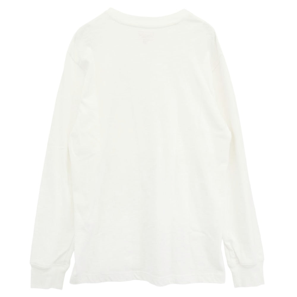 Supreme シュプリーム 18SS Stacked L/S Top ロゴ プリント ロングスリーブ Tシャツ 長袖 カットソー ホワイト系 S【中古】