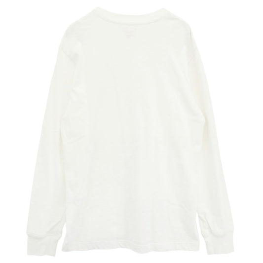 Supreme シュプリーム 18SS Stacked L/S Top ロゴ プリント ロングスリーブ Tシャツ 長袖 カットソー ホワイト系 S【中古】