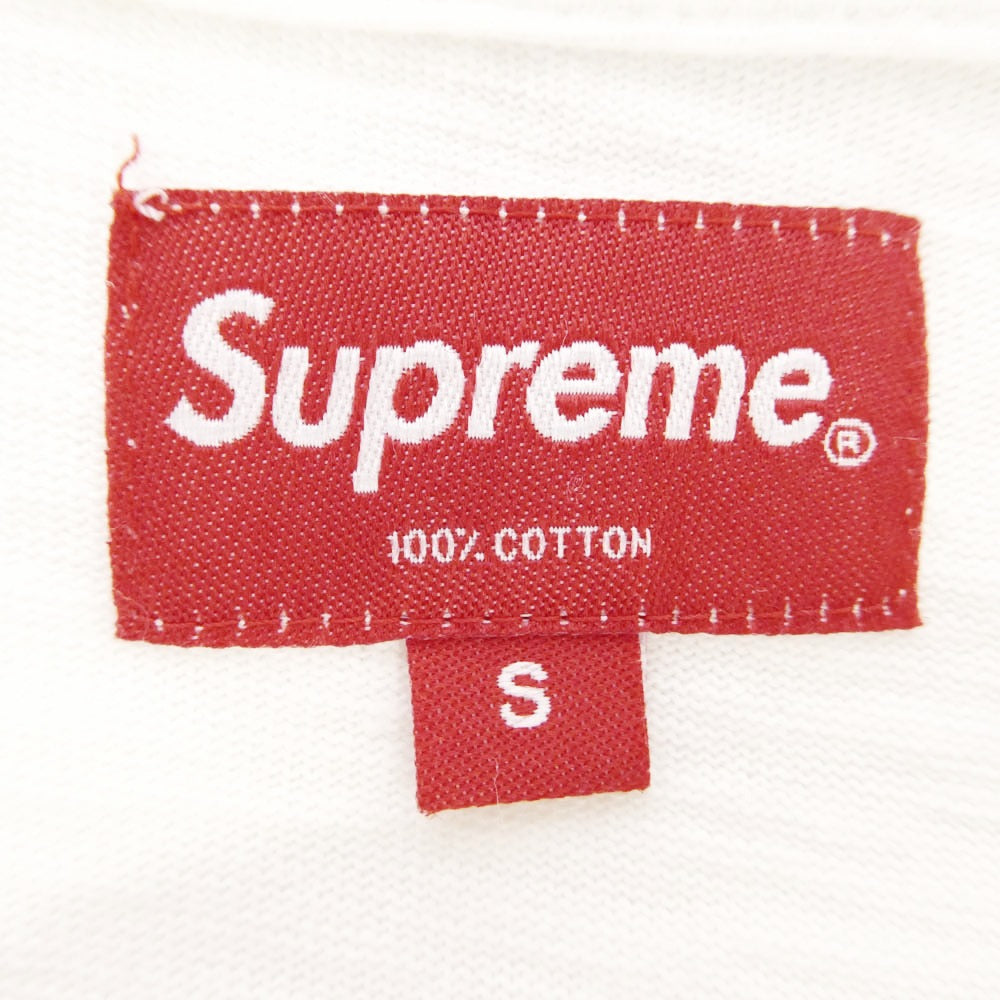 Supreme シュプリーム 18SS Stacked L/S Top ロゴ プリント ロングスリーブ Tシャツ 長袖 カットソー ホワイト系 S【中古】
