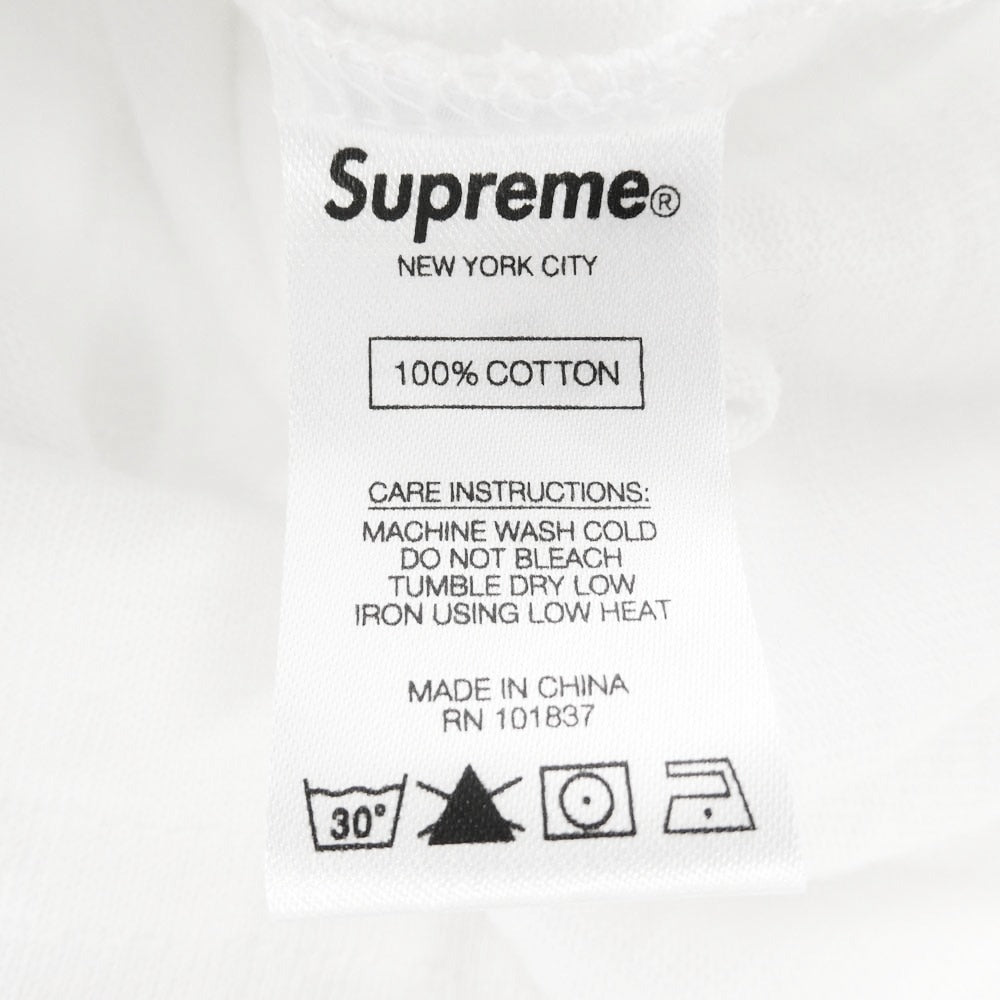 Supreme シュプリーム 18SS Stacked L/S Top ロゴ プリント ロングスリーブ Tシャツ 長袖 カットソー ホワイト系 S【中古】