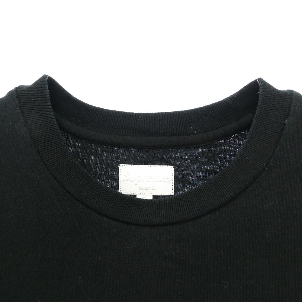 Supreme シュプリーム 17SS Collegiate S/S Top カレッジロゴ プリント Tシャツ 半袖 カットソー ブラック系 S【中古】