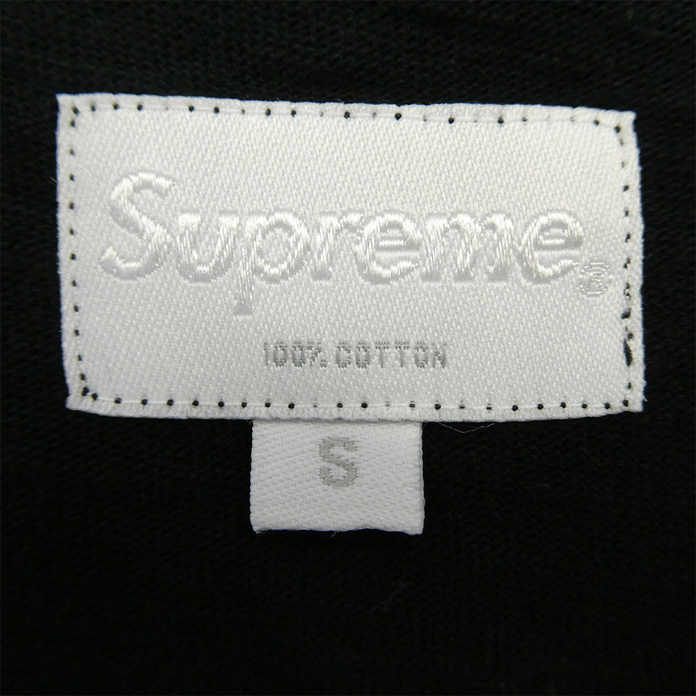 Supreme シュプリーム 17SS Collegiate S/S Top カレッジロゴ プリント Tシャツ 半袖 カットソー ブラック系 S【中古】