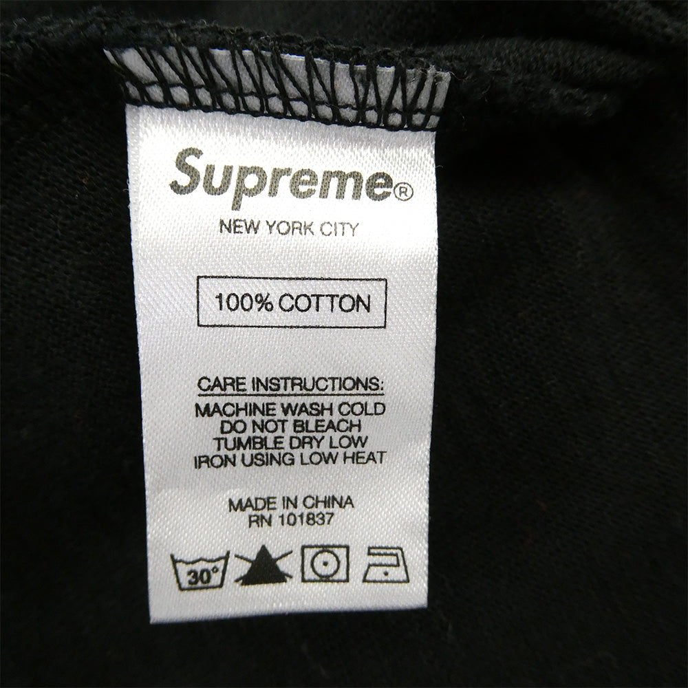 Supreme シュプリーム 17SS Collegiate S/S Top カレッジロゴ プリント Tシャツ 半袖 カットソー ブラック系 S【中古】