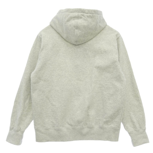Supreme シュプリーム 18AW Flowers Hooded Sweatshirt フラワー 刺? ロゴ プルオーバー スウェット パーカー グレー系【中古】
