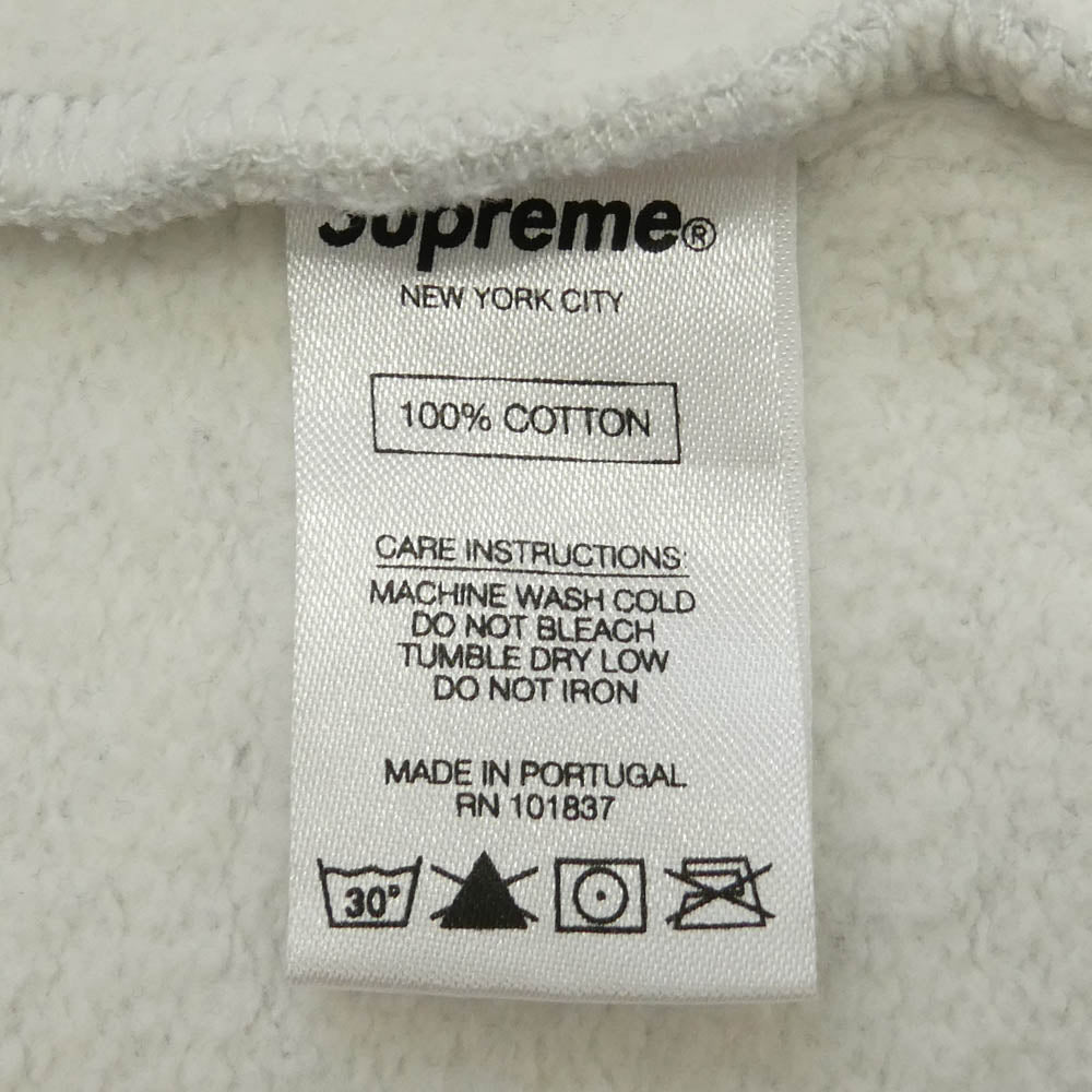 Supreme シュプリーム 18AW Flowers Hooded Sweatshirt フラワー 刺? ロゴ プルオーバー スウェット パーカー グレー系【中古】