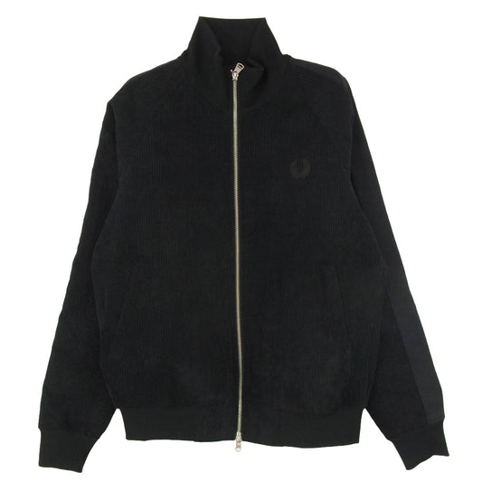 FRED PERRY フレッドペリー F2588 Corduroy Track Jacket コーデュロイ サイドライン トラック ジャケット ブラック系 S【中古】