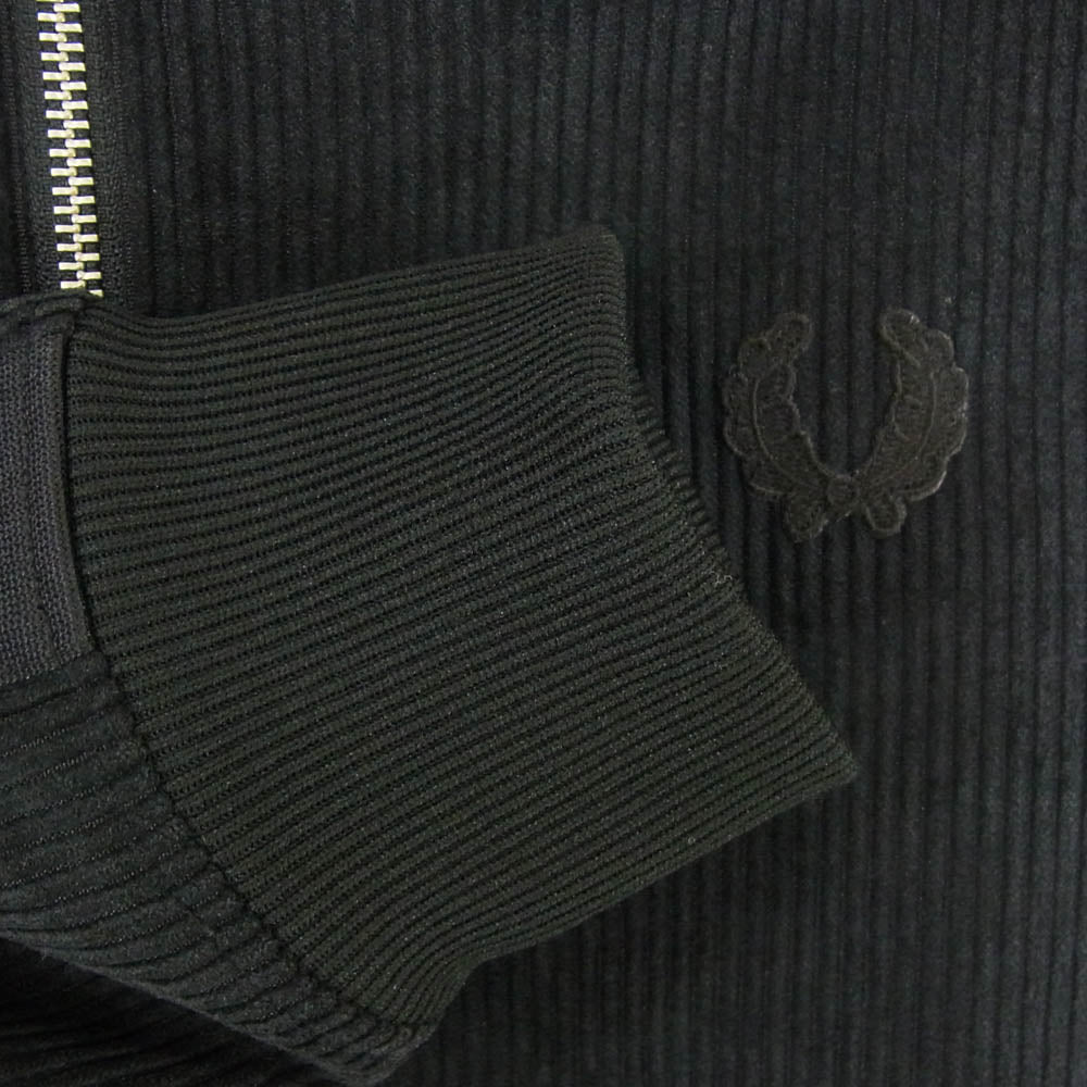 FRED PERRY フレッドペリー F2588 Corduroy Track Jacket コーデュロイ サイドライン トラック ジャケット ブラック系 S【中古】