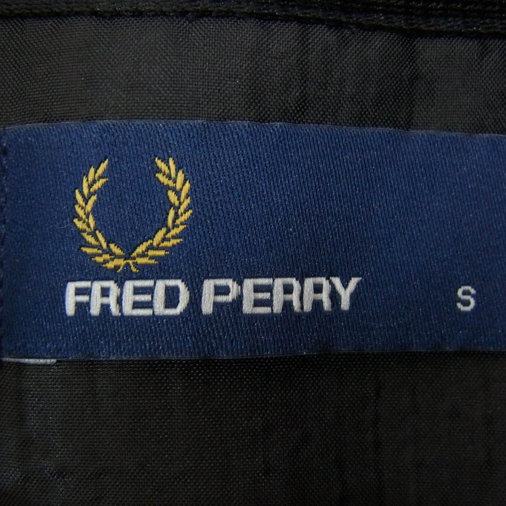 FRED PERRY フレッドペリー F2588 Corduroy Track Jacket コーデュロイ サイドライン トラック ジャケット ブラック系 S【中古】
