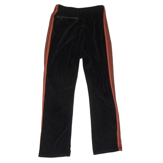 Needles ニードルス 19AW FK198 Narrow Track Pant ベロア サイドライン トラック ロング パンツ ジャージ イージーパンツ ブラック系 S【中古】