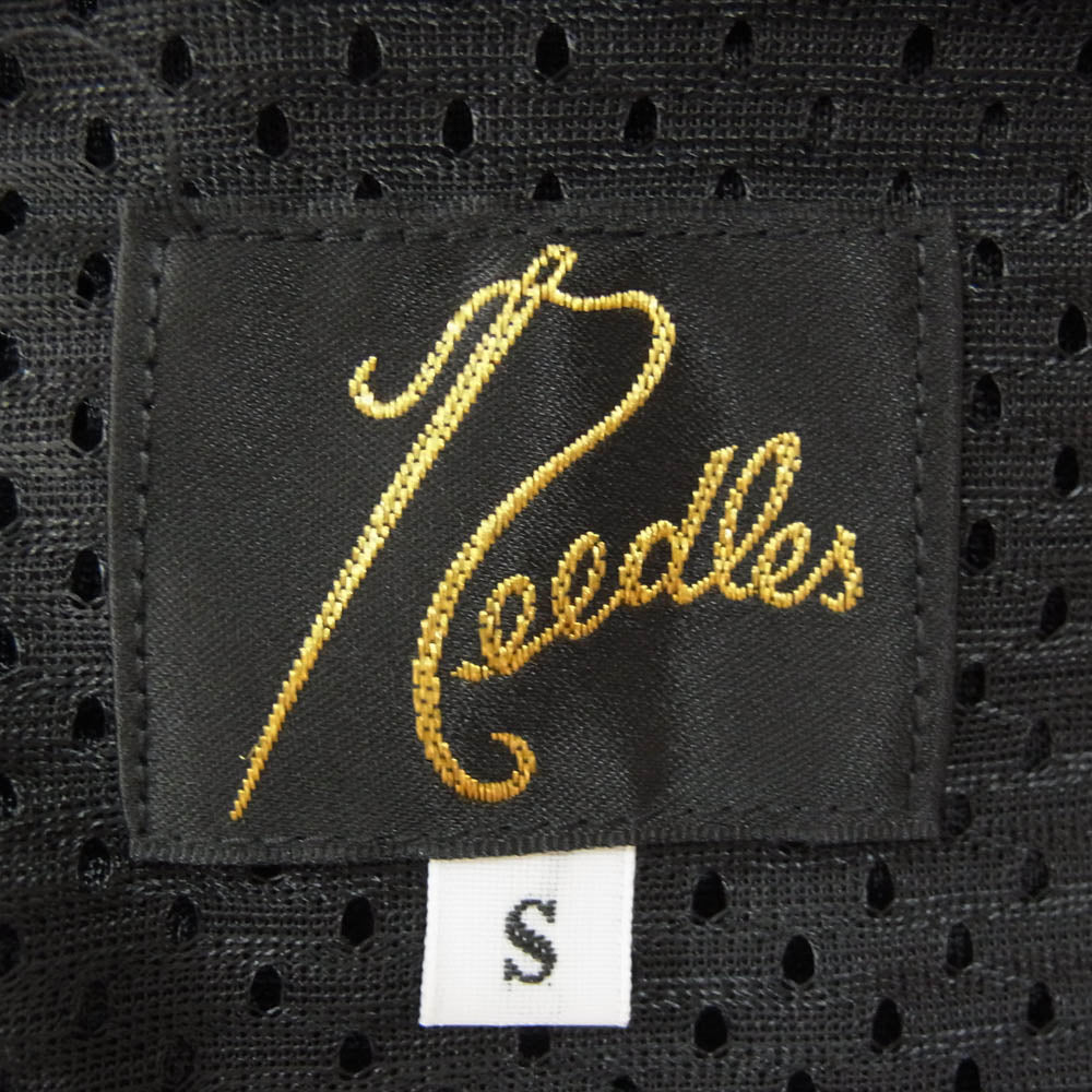 Needles ニードルス 19AW FK198 Narrow Track Pant ベロア サイドライン トラック ロング パンツ ジャージ イージーパンツ ブラック系 S【中古】