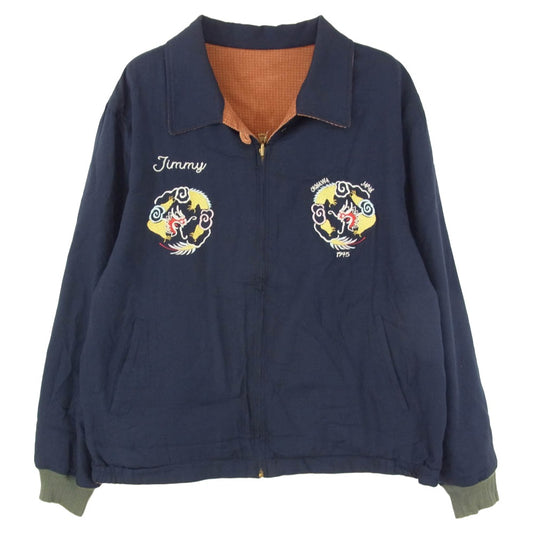 ナイトクラブ NK19-J005 N Okinawa Souvenir Jacket スーベニア リバーシブル 刺繡 ジャケット スカジャン ネイビー系 40【中古】