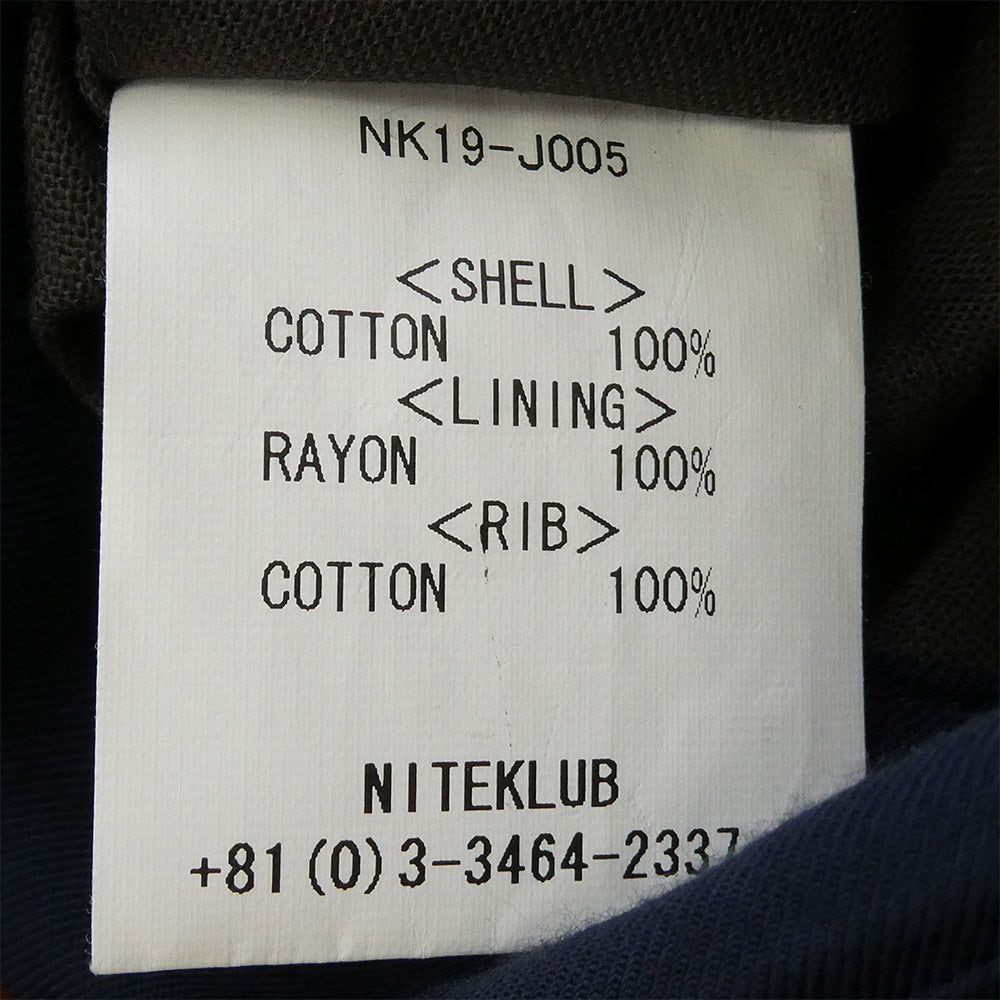 ナイトクラブ NK19-J005 N Okinawa Souvenir Jacket スーベニア リバーシブル 刺繡 ジャケット スカジャン ネイビー系 40【中古】