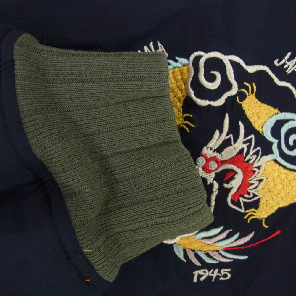 ナイトクラブ NK19-J005 N Okinawa Souvenir Jacket スーベニア リバーシブル 刺繡 ジャケット スカジャン ネイビー系 40【中古】