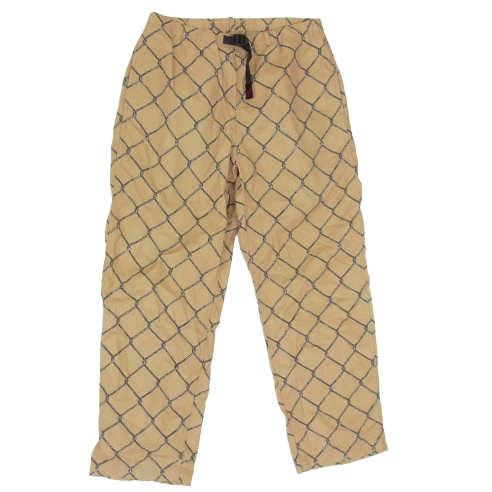 NEIGHBORHOOD ネイバーフッド Gramicci グラミチ 20SS 201AQGMN-PTM01 × GRAMICCI NHGM WIRE/C-PT グラミチ ワイヤー プリント イージーパンツ ブラウン系 S【中古】