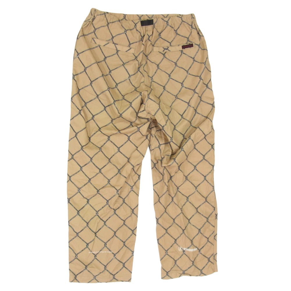 NEIGHBORHOOD ネイバーフッド Gramicci グラミチ 20SS 201AQGMN-PTM01 × GRAMICCI NHGM WIRE/C-PT グラミチ ワイヤー プリント イージーパンツ ブラウン系 S【中古】
