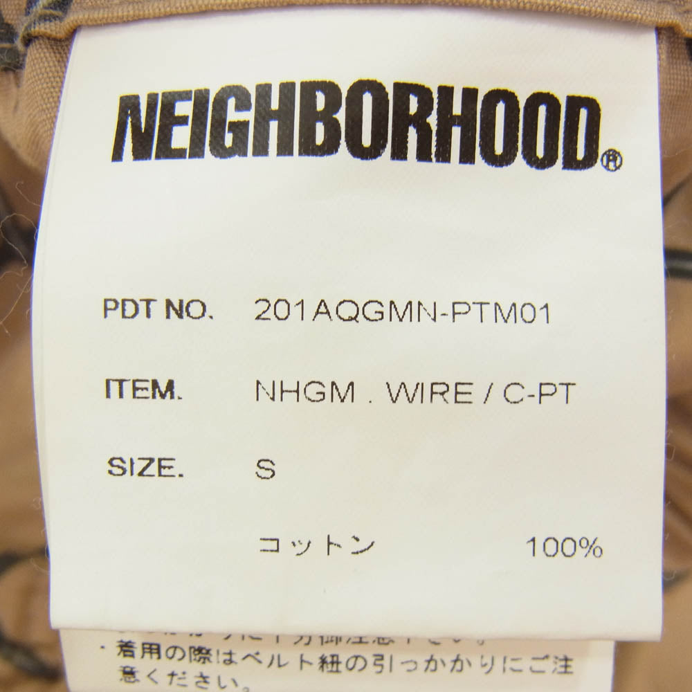 NEIGHBORHOOD ネイバーフッド Gramicci グラミチ 20SS 201AQGMN-PTM01 × GRAMICCI NHGM WIRE/C-PT グラミチ ワイヤー プリント イージーパンツ ブラウン系 S【中古】
