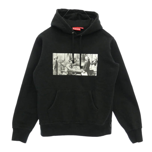 Supreme シュプリーム 18AW Mike Kelley Hooded Sweatshirt マイク ケリー グラフィック プリント プルオーバー スウェット パーカー ブラック系 S【中古】