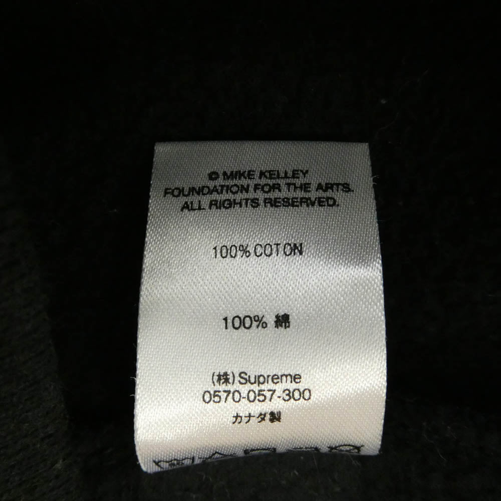 Supreme シュプリーム 18AW Mike Kelley Hooded Sweatshirt マイク ケリー グラフィック プリント プルオーバー スウェット パーカー ブラック系 S【中古】
