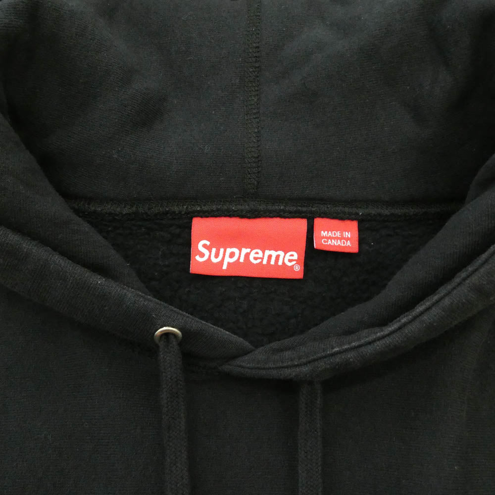 Supreme シュプリーム 17SS Sleeve Patch Hooded Sweatshirt スリーブ パッチ ロゴ プルオーバー スウェット パーカー ブラック系 M【中古】