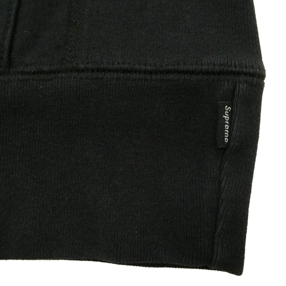 Supreme シュプリーム 17SS Sleeve Patch Hooded Sweatshirt スリーブ パッチ ロゴ プルオーバー スウェット パーカー ブラック系 M【中古】