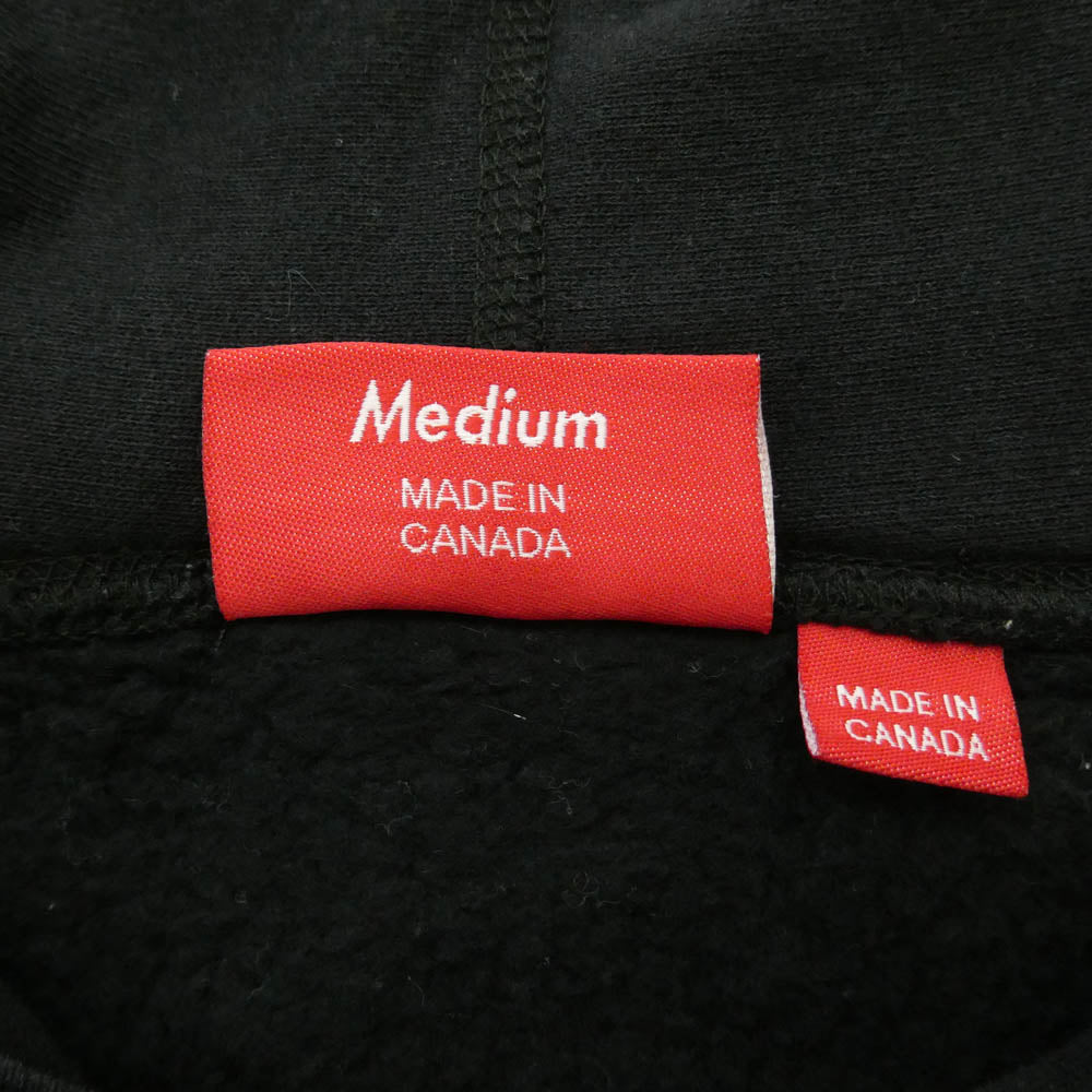 Supreme シュプリーム 17SS Sleeve Patch Hooded Sweatshirt スリーブ パッチ ロゴ プルオーバー スウェット パーカー ブラック系 M【中古】