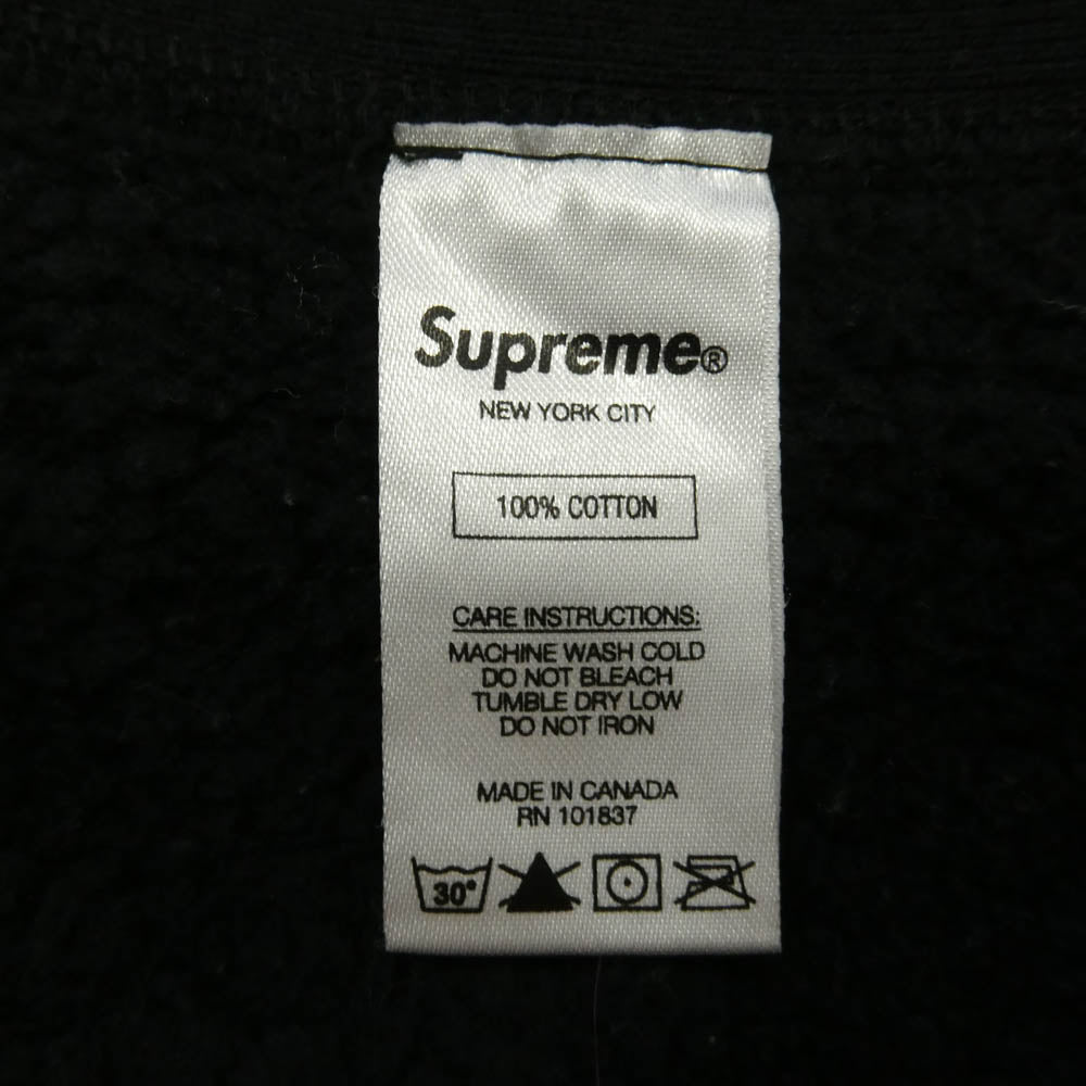 Supreme シュプリーム 17SS Sleeve Patch Hooded Sweatshirt スリーブ パッチ ロゴ プルオーバー スウェット パーカー ブラック系 M【中古】