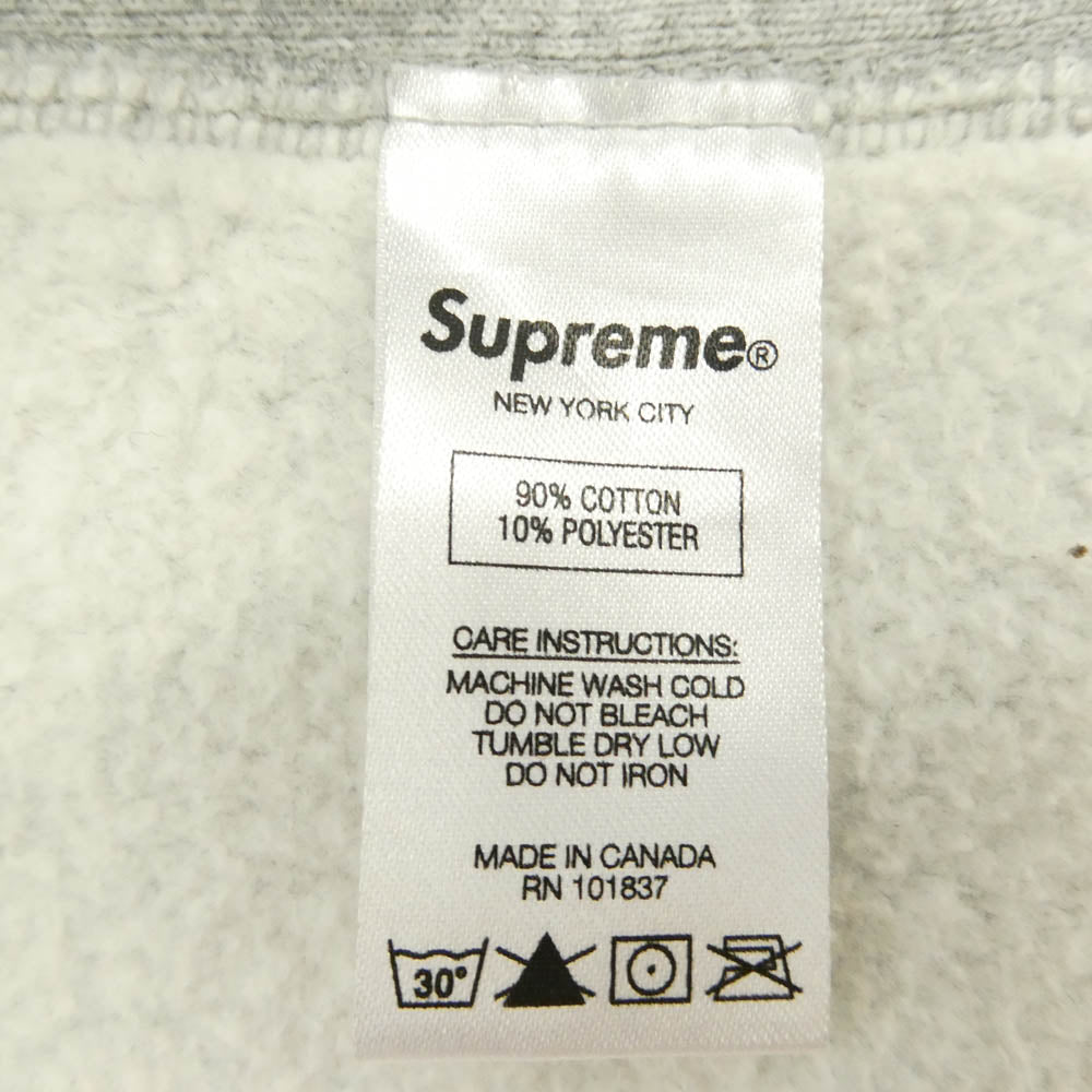 Supreme シュプリーム 17SS Multi Color Classic Logo Hooded Sweatshirt マルチカラー クラシック ロゴ 刺繍 プルオーバー スウェット パーカー グレー系 M【中古】