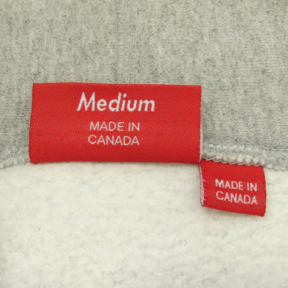 Supreme シュプリーム 17SS Multi Color Classic Logo Hooded Sweatshirt マルチカラー クラシック ロゴ 刺繍 プルオーバー スウェット パーカー グレー系 M【中古】