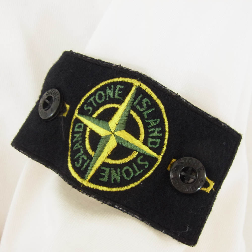 STONE ISLAND ストーンアイランド 19SS 701562150 LOGO WAPPEN L/S TEE ヘビーウェイト ロゴ ワッペン ロングスリーブ Tシャツ 長袖 カットソー スウェット ホワイト系 L【中古】