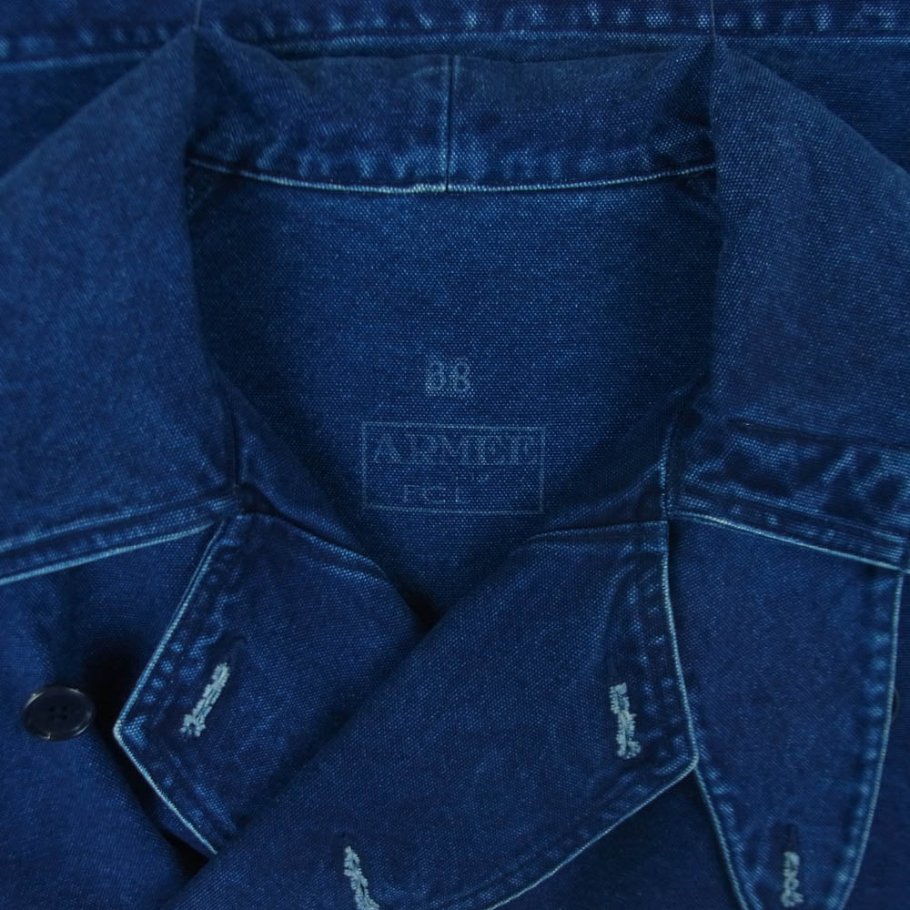 FULLCOUNT フルカウント Lot.2781 FRENCH ARMY MOTOR CYCLE COAT フレンチアーミー デニム モーターサイクルコート インディゴブルー系 38【中古】